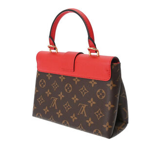 Louis Vuitton Red Monogram Canvas Brown Bag Locky Coquelicot